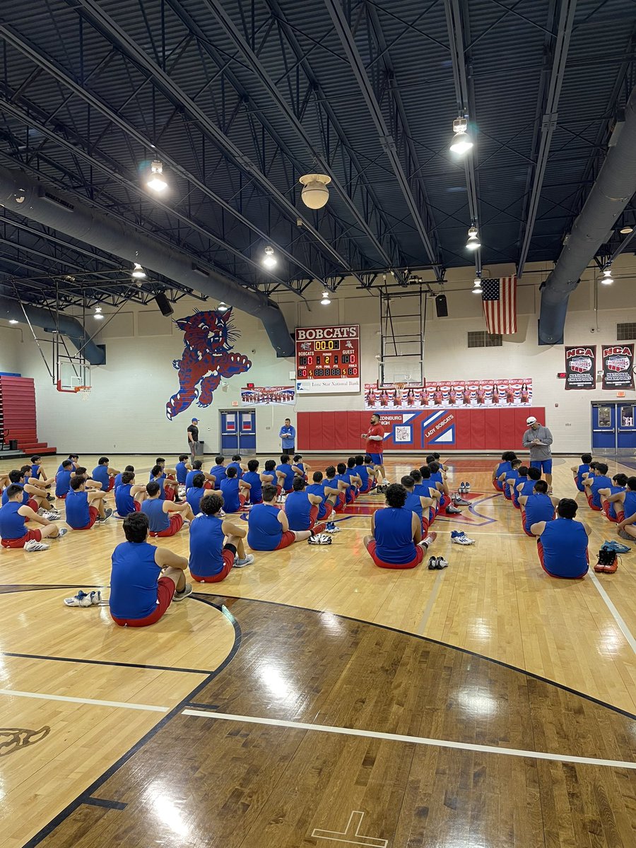 Coach Armando Celedon delivers the daily message to our Bobcat football program this morning!  It’s Friday, let’s get it done!  #BobcatPride #accountability #NoComplaining #NoEnergyVampires #GetOnTheBus