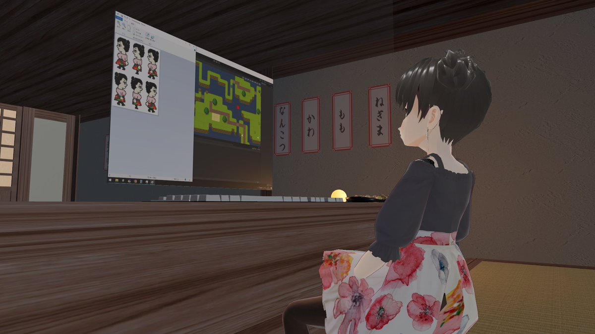 BarelyQuest's tweet photo. [Game production is almost finished, right?]
しばらくぶりです!正月もほとんど返上でtwitterする間もなく作業して��した～

無限の泉のように湧いてくるバグもようやく落ち着いて、完成も近いかな!?エンディング用にspace-metaのアバターKOUMEをドット絵化してみました!
#madewithunity #indiegame https://t.co/KDlYrhIA96