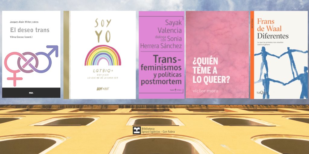 I encara moltes més novetats!📚📚📚
📚El deseo trans de @vilmasi (compiladora)
📚Soy yo: LGTBIQ+ de Dom & Ink 
📚Transfeminismos y políticas postmortem  @SayakValencia dialoga con @sonia_herrera_s
📚¿Quién teme a lo queer? de @Victor_Mora_G
📚Diferentes de Frans de Waal