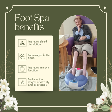 Sometimes you just need to chill.

Nothing like a moment of relaxation and nothing better than a foot spa to help. Our lovely Victor enjoyed a bit of pampering to help him unwind. 

#footspa #Relax #Chill #FoxburrowGrange