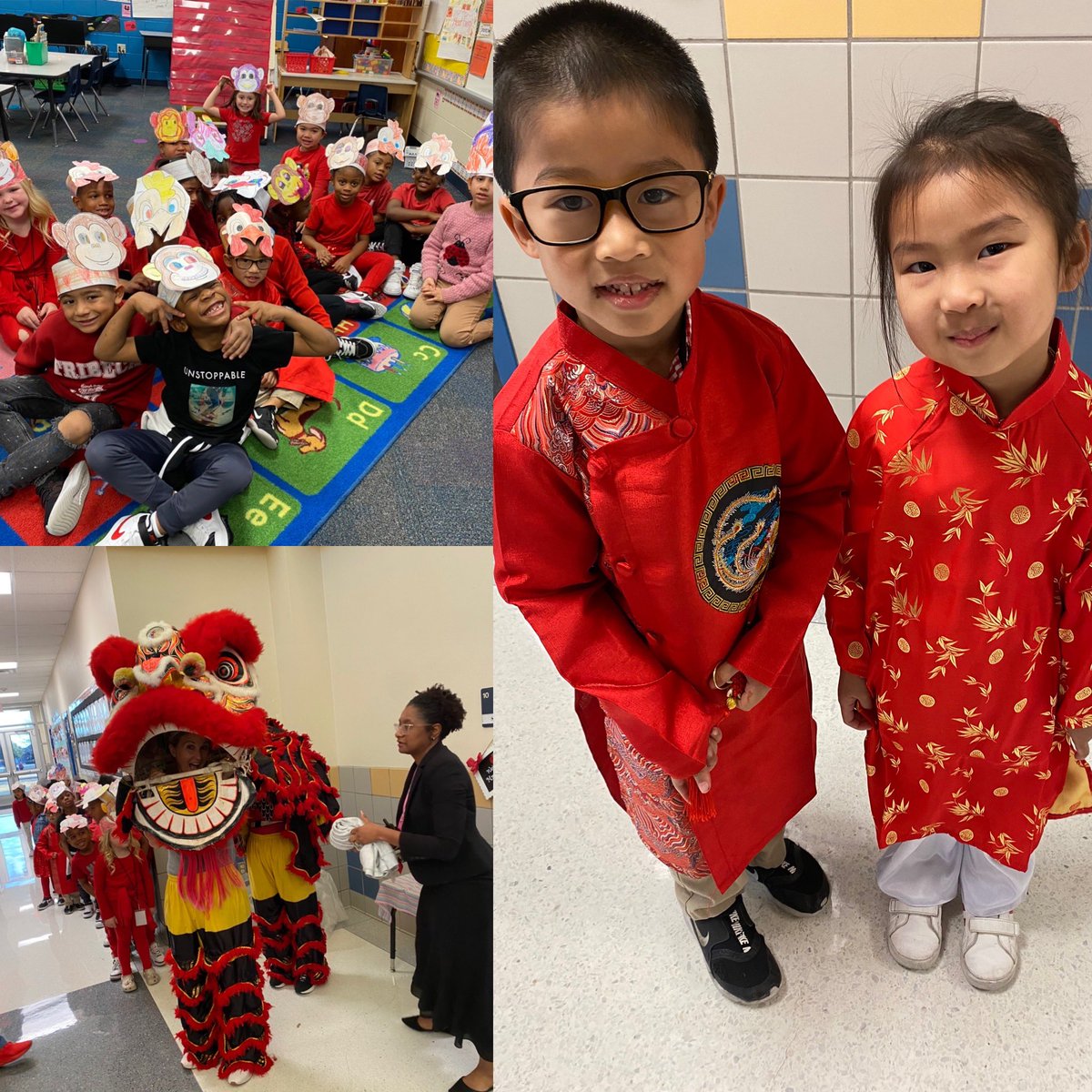 Mrs_ABetts's tweet photo. We loved celebrating the Lunar New Year today! I looooove a parade and celebrating! Our class was year of the monkey and year of the rooster! ❤️ #LunarNewYear2023 https://t.co/82HXCVKE5W