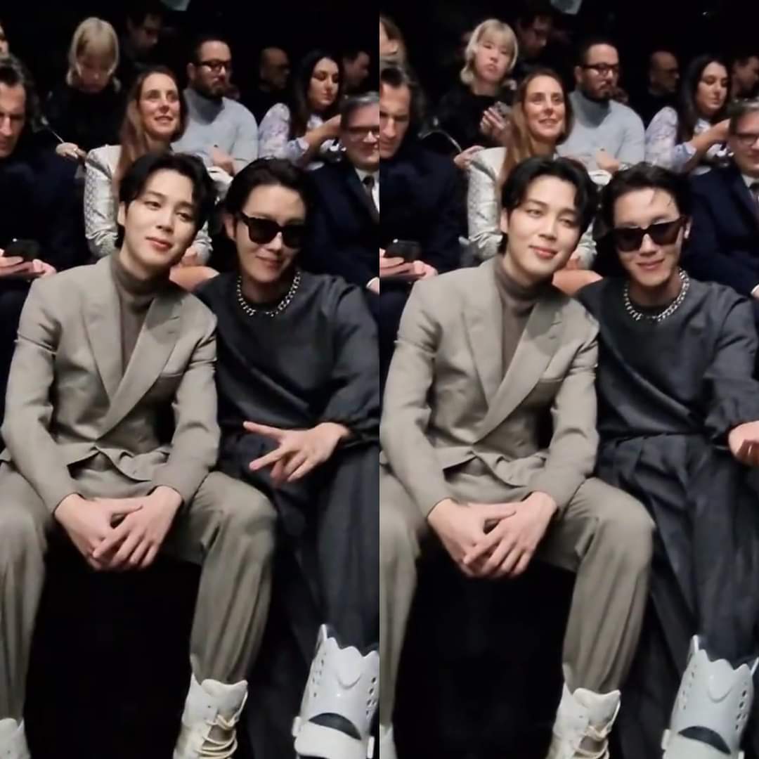 minamhopekook's tweet photo. Lo bueno de que Hobi y Jimin se sentaron juntos, así pueden chismear a gusto https://t.co/aLdtNSbnmF