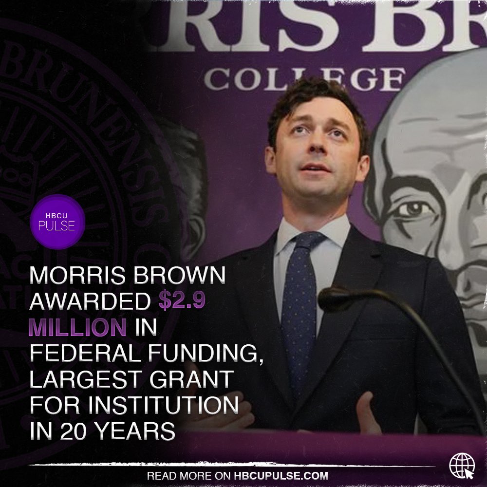 Great news for Morris Brown College! Our Senator Jon Ossoff helped make this happen and has been such a great advocate for Georgia Public & Private HBCUs during his tenure! Read more on HBCU Pulse Website: bit.ly/3Xsbuhf