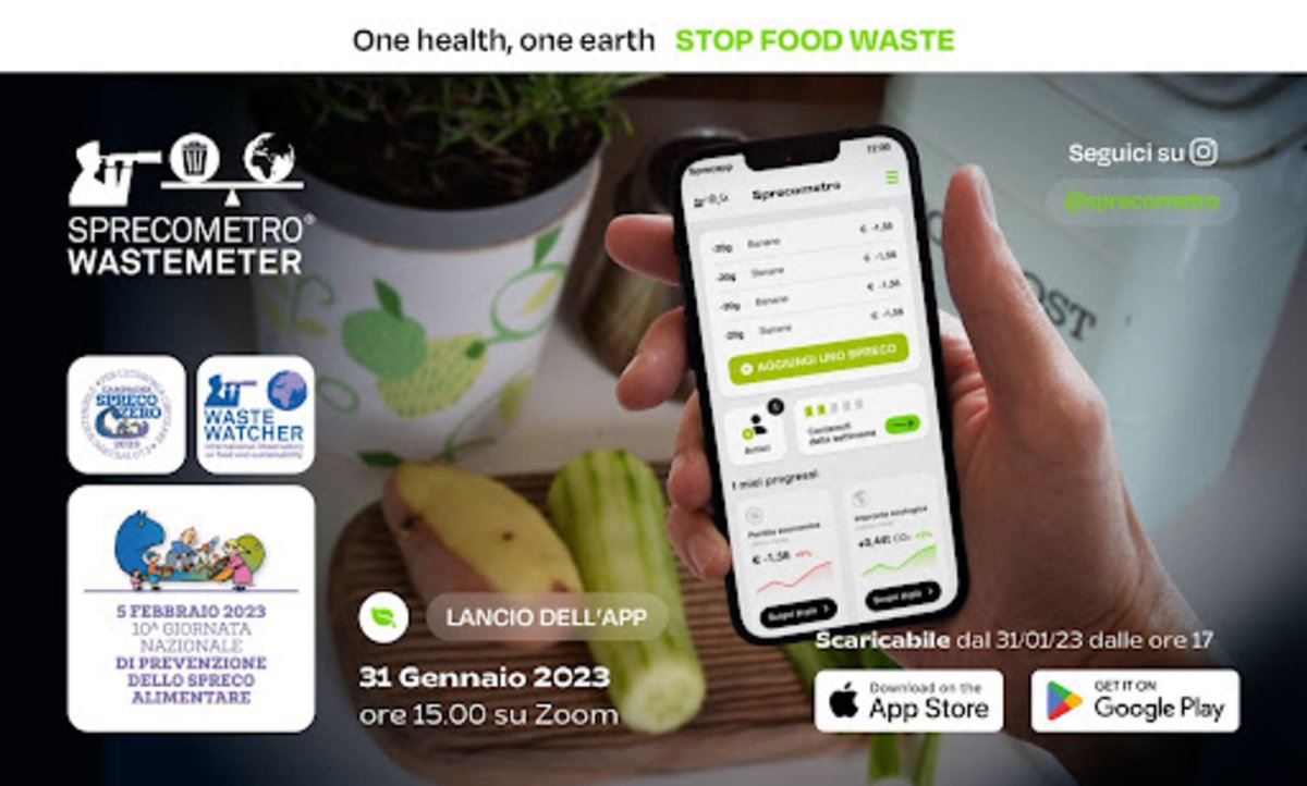 Arriva la nuova app "Sprecometro" e tutti sono invitati a partecipare per misurare lo spreco alimentare da soli o in gruppo    buff.ly/3GUbQGj