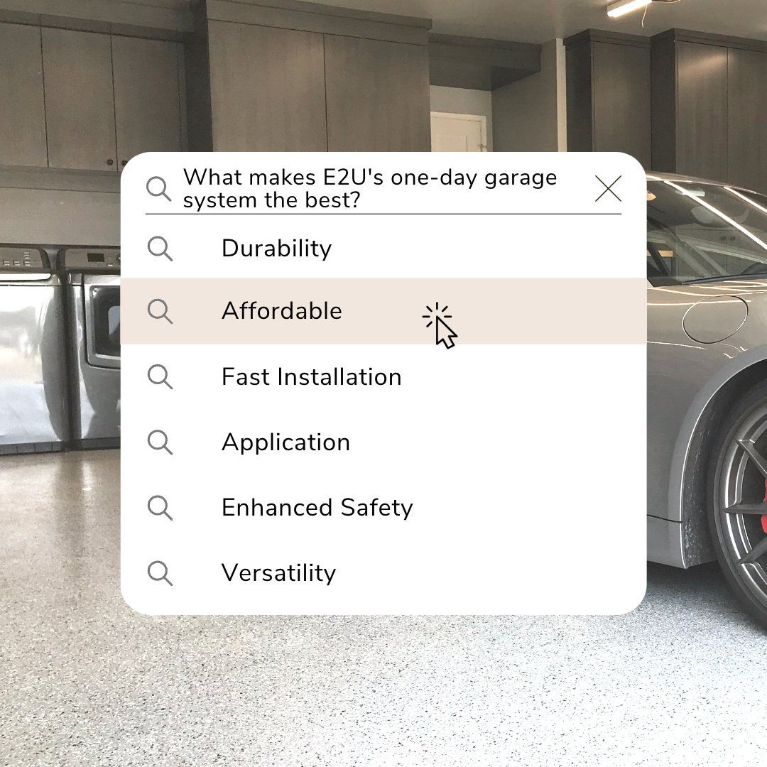 Epoxy2U's tweet photo. We offer product options, competitive pricing, and incentives to save you money on a new garage floor coating. Whether for your home or business, we think you’ll be pleasantly surprised at how affordable a new E2U garage can be! https://t.co/O3YWXNiUEf