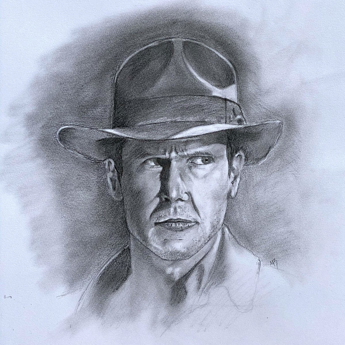 MBBooks2's tweet image. I don't only illustrate books, sometimes I draw portraits. With the new Indiana Jones movie coming out this year it reminded me of this pencil drawing from a few years ago.  #indianajones #portraits #movie