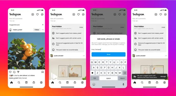 Relevantere Instagram Content-Empfehlungen: Wörter, Hashtags &amp; Emojis blockieren
