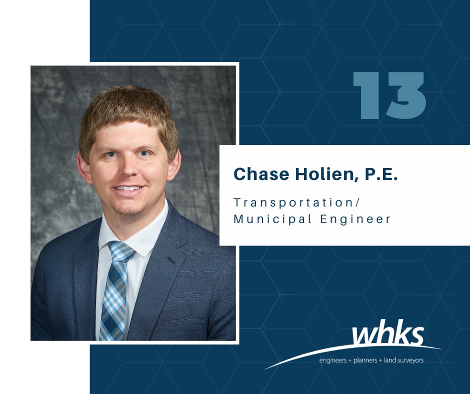 Congratulations to Chase Holien, P.E., on celebrating 13 years with WHKS & Co.! 🎉🎉

Chase is a Transp./Municipal Engineer. Thank you, Chase, for your continued dedication towards Shaping the Horizon!

#WHKS #Engineers #Planners #Surveyors #DevelopingPeople