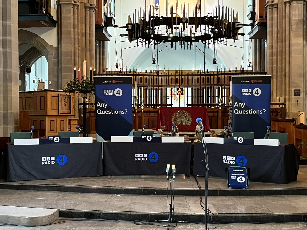 All ready <a href="/bbcathedral/">Blackburn Cathedral</a> for tonight. All we now need is YOU! Come and join us for <a href="/BBCAnyQuestions/">Any Questions?</a> here are the cathedral <a href="/cofelancs/">The CofE in Lancashire (Blackburn Diocese)</a> <a href="/Blackburn_BID/">Blackburn BID</a> <a href="/HiveBwD/">HIVE - BwD Business</a>