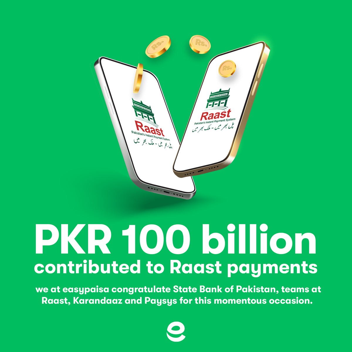 easypaisa digital bank (@easypaisa) on Twitter photo easypaisa would like to congratulate the <a href="/StateBank_Pak/">SBP</a> the teams at Raast, <a href="/KarandaazPK/">Karandaaz Pakistan</a> and <a href="/paysyslabs/">Paysys Labs</a> for achieving 1 trillion Raast payments in just 11 months.
#easypaisa #digitalpayments #RAAST #SBP #easybro easypaisa would like to congratulate the <a href="/StateBank_Pak/">SBP</a> the teams at Raast, <a href="/KarandaazPK/">Karandaaz Pakistan</a> and <a href="/paysyslabs/">Paysys Labs</a> for achieving 1 trillion Raast payments in just 11 months.
#easypaisa #digitalpayments #RAAST #SBP #easybro