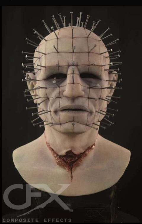 Auction item. THANK YOU Composite Effects (CFX) has donated a RARE mask to the HAA Big Auction Feb 3 at 5pm.  1 of only 30  ($1750 value).  THANKS Composite Effects!
.
Hell Priest Silicone Mask - Officially licensed product with Clive Barker  "Pinhead" w/signed COA