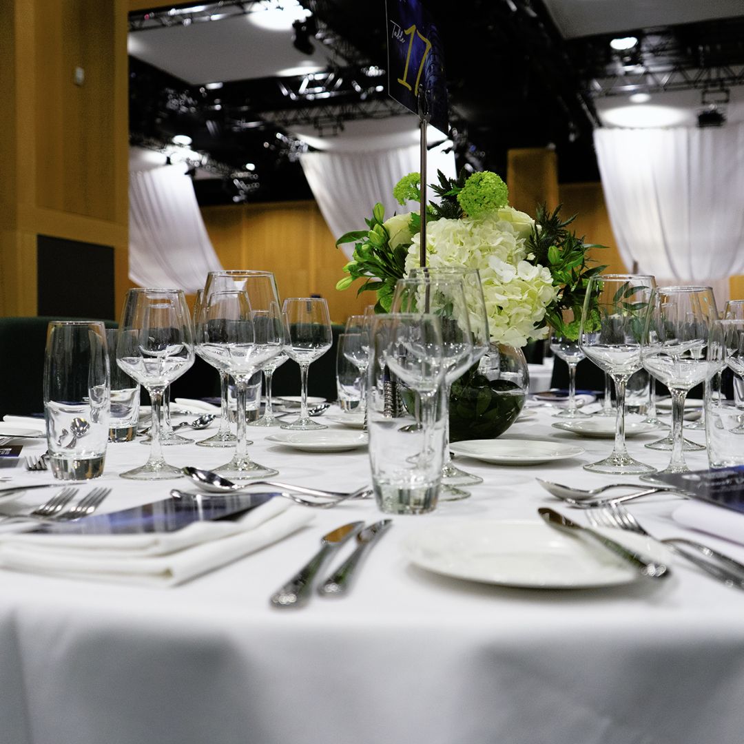 TheCCD's tweet photo. All set for tonight’s dinner event 🍽️ @CharteredAccIrl #finance #accountancy #business #banquetstyle #banquetsetup #dinner https://t.co/tjwDcoD6S5