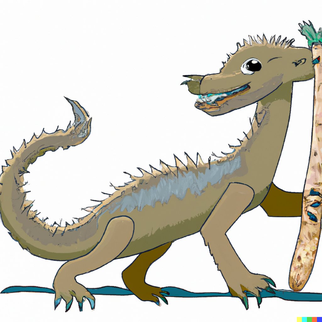 PatrickKAbbott's tweet photo. The quadruped's smile gave it a xenial look, but Devyani remained skeptical. "There's something about that xiphoid-looking thing in it's- paw, I guess, that just screams it wants to go stabby-stabby on us," she says to her friend.
#scififri #xenial #xiphoid https://t.co/LaR4Y0XvEf