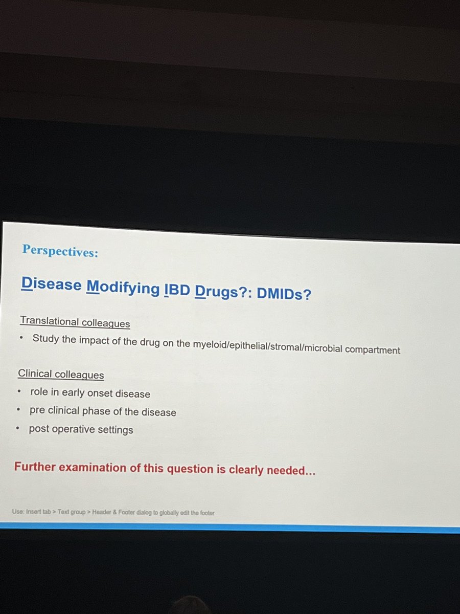 Our rheumatology friends have known this for decades. Exciting future treatments coming soon-disease modifying IBD drugs-DMIDs. #CCCongress23