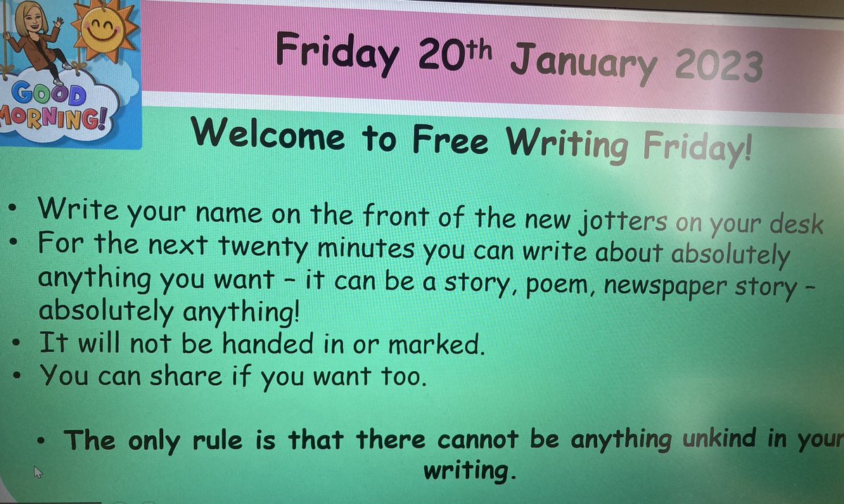 Mrs Stables (@mrsstables1) on Twitter photo Primary 5 really enjoyed our new ‘Free Writing Friday’ session today. Lots of creative ideas - they couldn’t quite believe it could be whatever they want. Excited to see what they come up with next week. 💙 <a href="/NewtongrangePS/">NewtongrangePS</a> #AspireBelieveAchieve Primary 5 really enjoyed our new ‘Free Writing Friday’ session today. Lots of creative ideas - they couldn’t quite believe it could be whatever they want. Excited to see what they come up with next week. 💙 <a href="/NewtongrangePS/">NewtongrangePS</a> #AspireBelieveAchieve