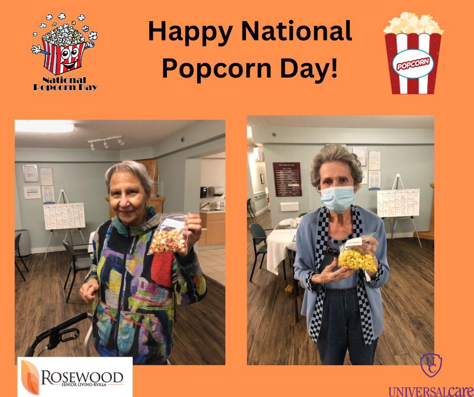 RosewoodRVilla's tweet photo. The Residents at Rosewood RVilla enjoyed celebrating National Popcorn with a variety of flavours we ordered from Bad Monkey Popcorn!We had Ketchup, Crème Brulée, Maple Syrup, Butter, Chicago and Big Cheese! #Nationalpopcornday #Badmonkeypopcorn #RosewoodRVilla #UniversalCare https://t.co/i7ecqQSHaR