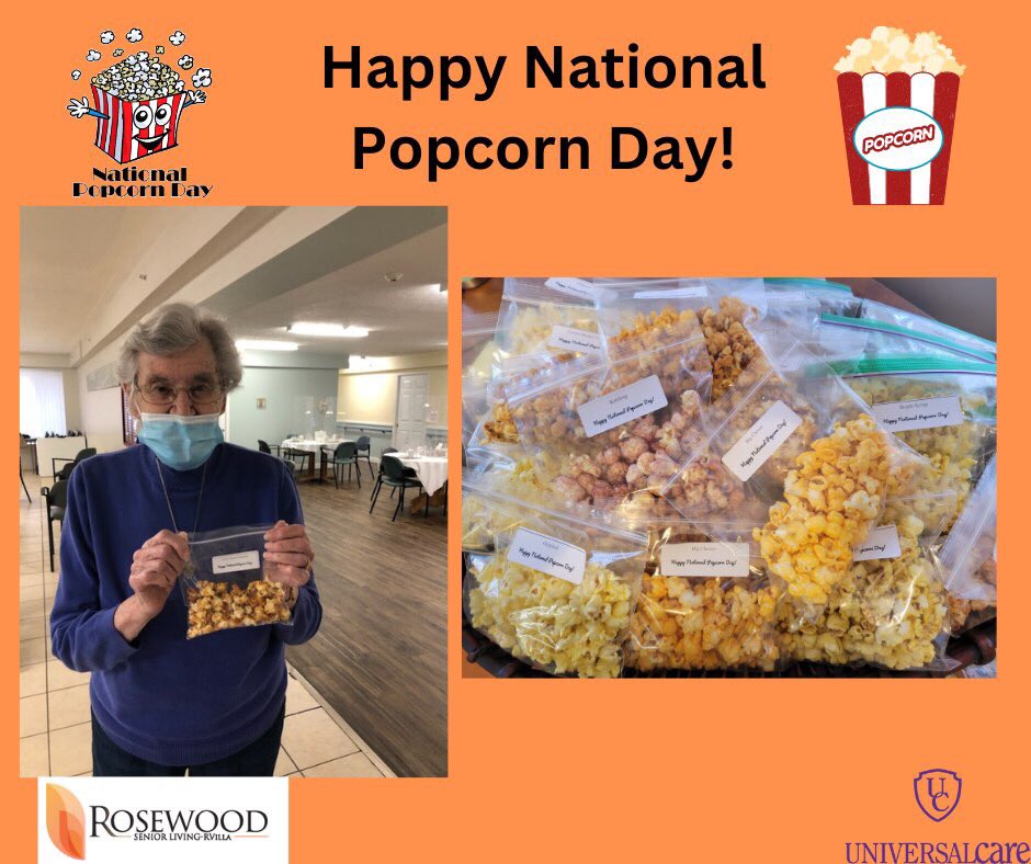 RosewoodRVilla's tweet photo. The Residents at Rosewood RVilla enjoyed celebrating National Popcorn with a variety of flavours we ordered from Bad Monkey Popcorn!We had Ketchup, Crème Brulée, Maple Syrup, Butter, Chicago and Big Cheese! #Nationalpopcornday #Badmonkeypopcorn #RosewoodRVilla #UniversalCare https://t.co/i7ecqQSHaR