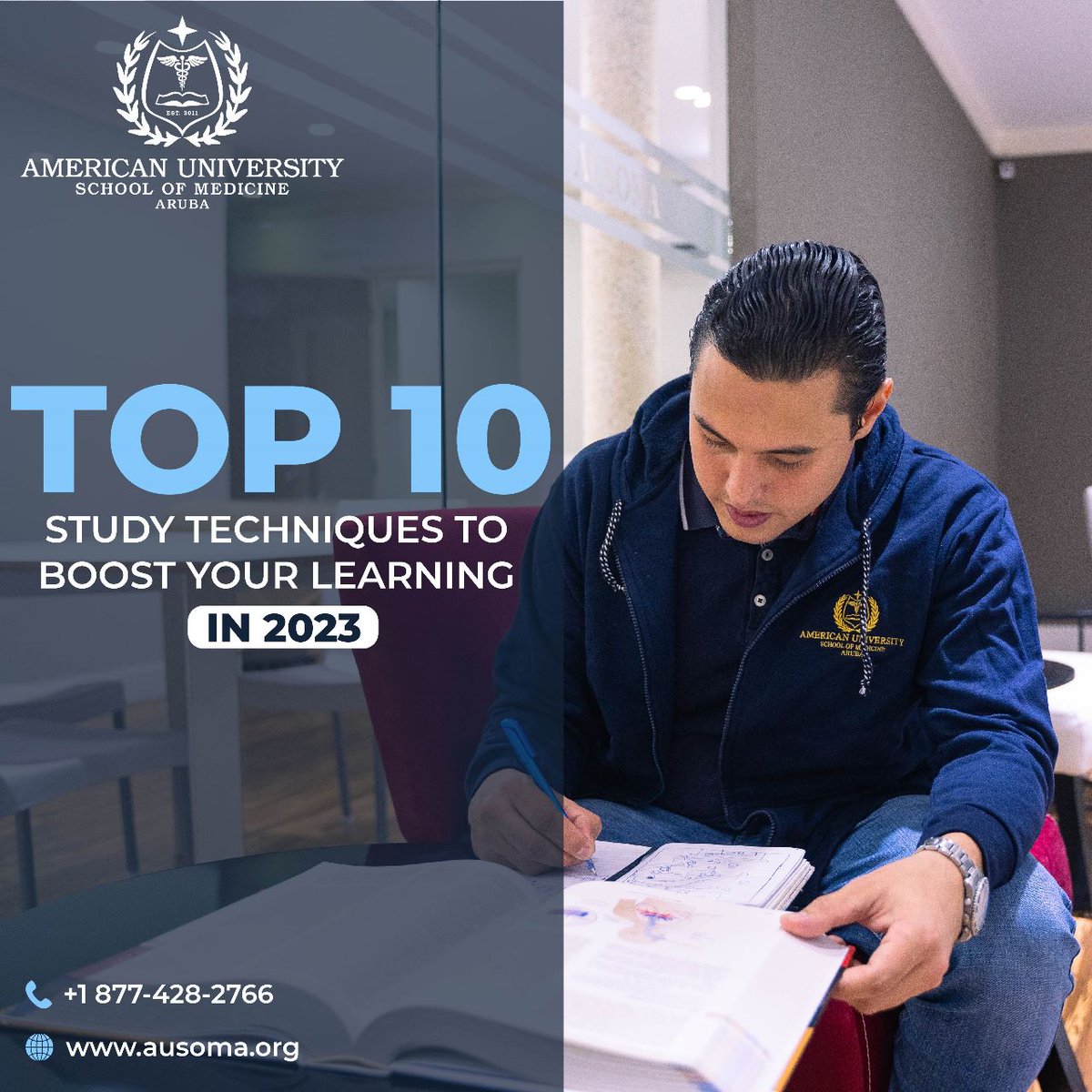 Do you want to learn new techniques which can boost your learning? 
There are a number of tips and techniques you can learn to maximize your efficiency. 

Visit our blog to read more: hubs.la/Q01yLQCD0

#AUSOMA #medicalschool #medicine #medicalstudent #medicaltechniques