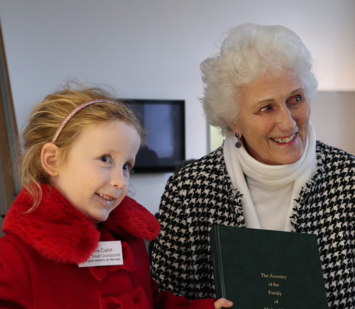 davittmuseum's tweet photo. What a wonderful day at the Michael Davitt Museum! Michael Davitt's grandchildren were presented with a copy of "The Ancestry of the Family of Michael Davitt". Funding received from the Creative Ireland Programme. https://t.co/LK7Dl6Jfx5