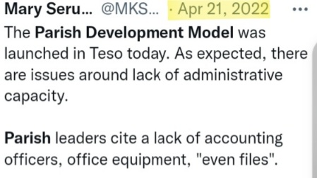 MKSerumaga's tweet photo. Apr 2022: @StatisticsUg say not ready to roll out Parish Development Model bcs money sent to districts for data collection mostly diverted.
Launched in Teso, leaders said not ready.
Aug 2022: @IMFNews justified lending based on PDM.
Audit: 17Bn diverted.
#LeakyBucket https://t.co/Q0Sm1S9V16