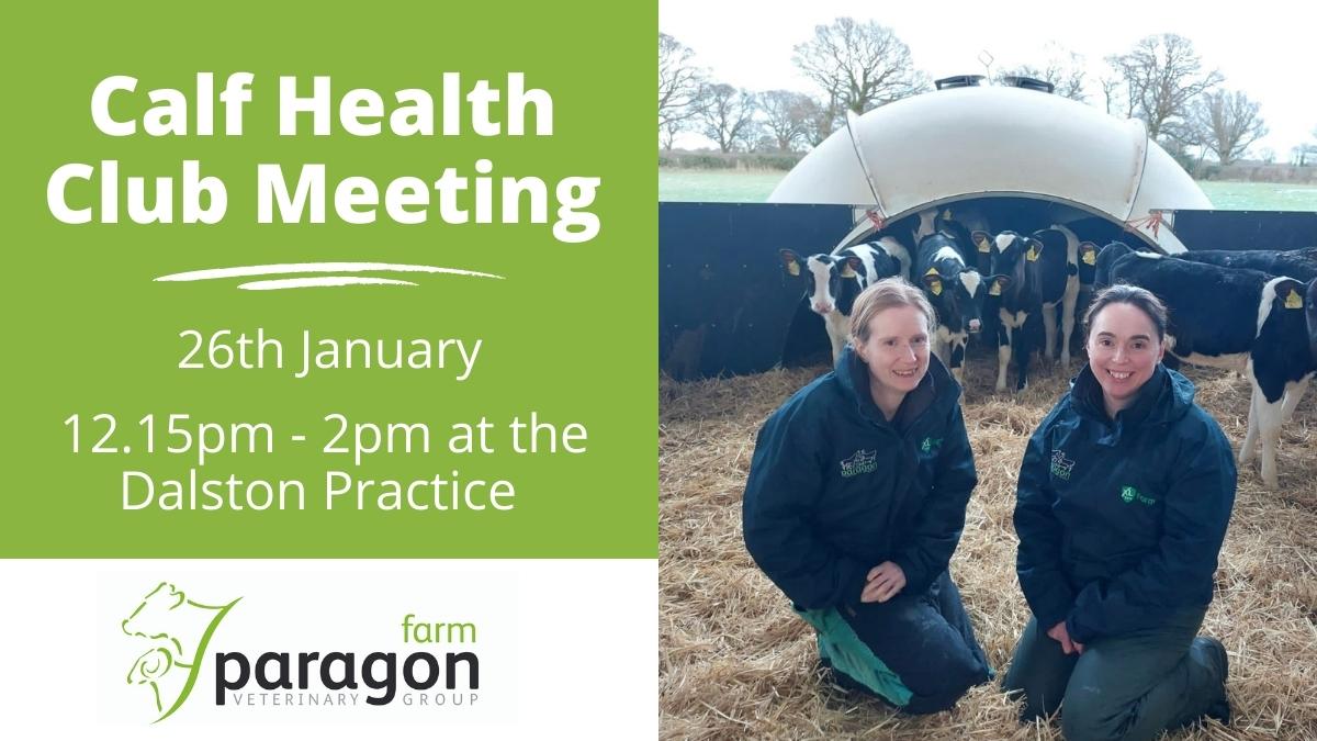 We're excited to be hosting our first Calf Health Club meeting on Thursday 26th January, run by Jemma and Karen 🐄

Come along at 12.15pm to Dalston to find out how we can help your calves and you 📆