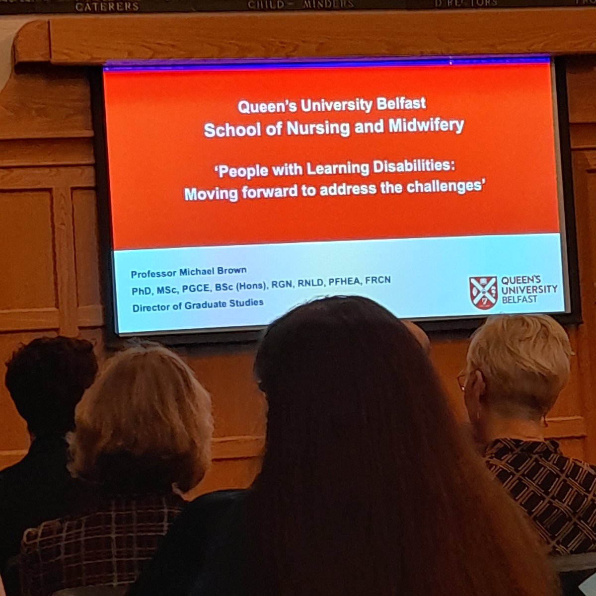 Fantastic and informative evening spent last night @qub with Professor Michael Brown. Challenge ahead for LD services to continue meeting the changing needs of people with a Learning Disability. #learningdisabilitynursing 
#hereforlife