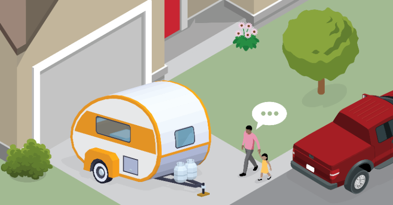 cityofcalgary's tweet photo. We want to know your thoughts on recreational vehicle (RV) parking on the front driveways of residential properties. 

Under the current bylaw, if an RV is parked on a driveway, it can't be parked for more than 36 consecutive hours. 

To share your input, click ⬇️