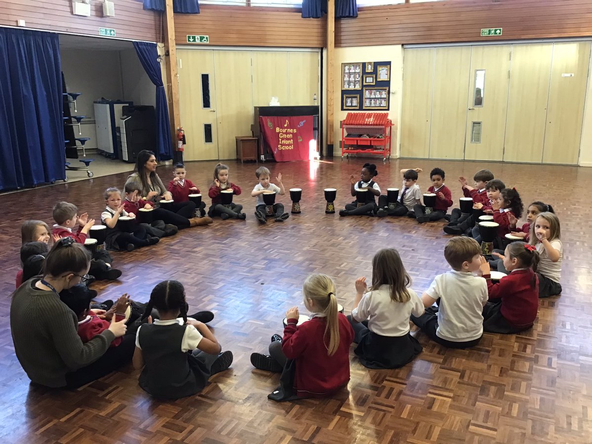 The children in Reception learnt about the Kwanzaa festival in their Music lesson. They listened to African music and tapped simple beats on African drums!