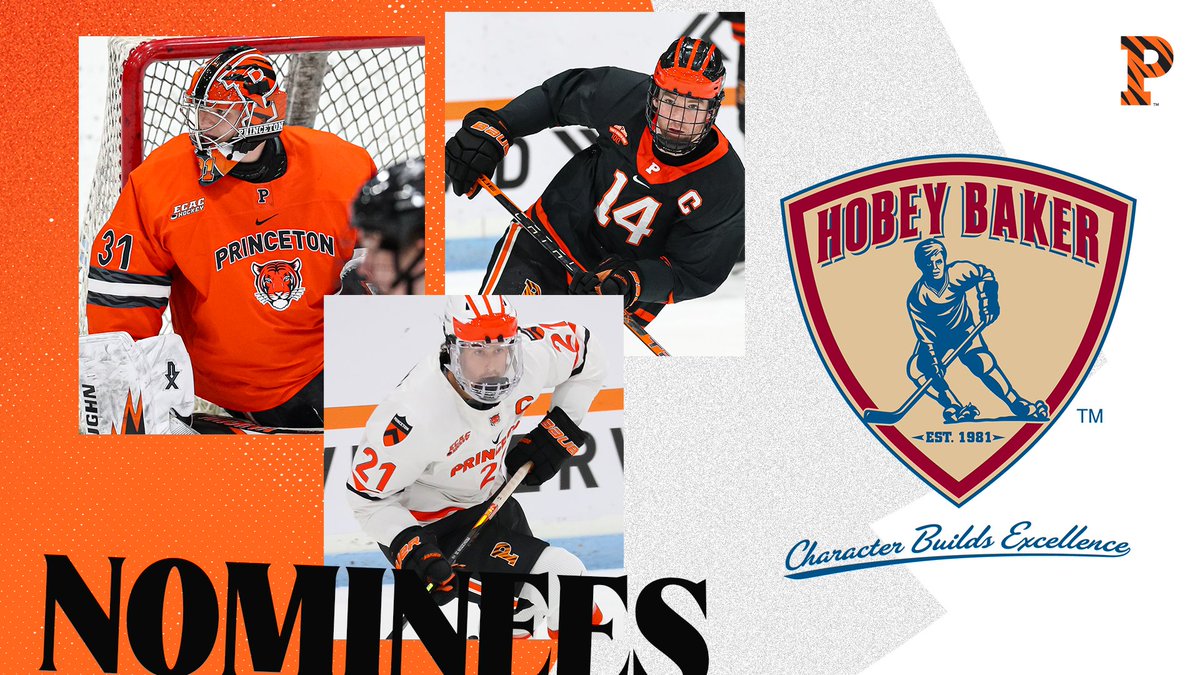 princetonhockey's tweet photo. Up For The Hobey!

Liam Gorman, Ethan Pearson &amp; Pito Walton are all nominated for the 2023 @HobeyBakerAward!

Fan voting is open now through March 5!

🔗: https://t.co/SWAKSmyoWO https://t.co/hdgFu3m9a9