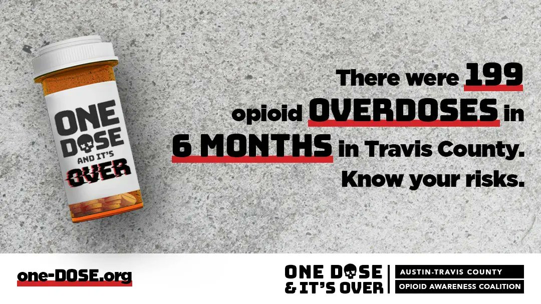 IntegralCareATX's tweet image. In #AustinTravisCounty, there’s evidence that drugs like Adderall and Xanax - and party drugs like Molly - are being laced with Fentanyl, a lethal opioid. Learn the risks, how to spot an overdose and where to get help at one-dose.org.