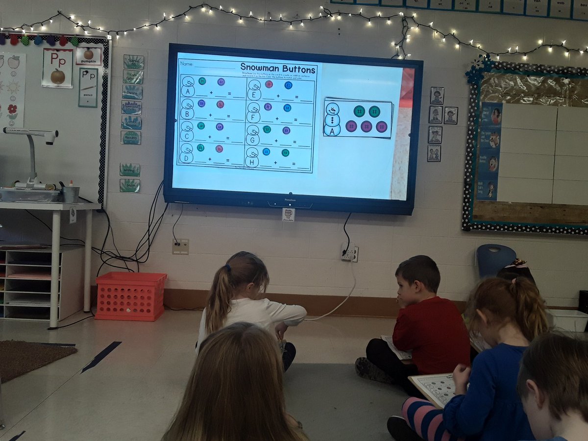 Making addition sentences to match the picture. We are also hoping the snowmen will bring us snow. <a href="/CESHornetsBuzz/">Carter Elementary School</a> <a href="/WatsonKCS/">Thomas Watson</a> #region3 #KCSMath #Kindergarten