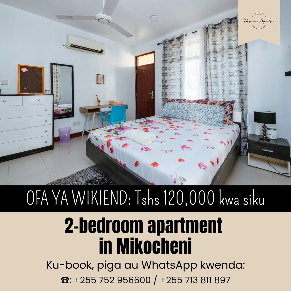 OFA YA WIKIEND HII PEKEE!

Tshs 120,000/= kwa siku.

Ofa ni kwa anayechukua siku 3 yaani kuanzia leo 22/01/2023 mpaka kesho kutwa 22/01/2023.

Kwa anayetaka chini ya siku 3:

- Utalipa 150,000/= kwa siku kwa siku 2
- Utalipa 200,000/= kwa siku 1.

KARIBUNI!