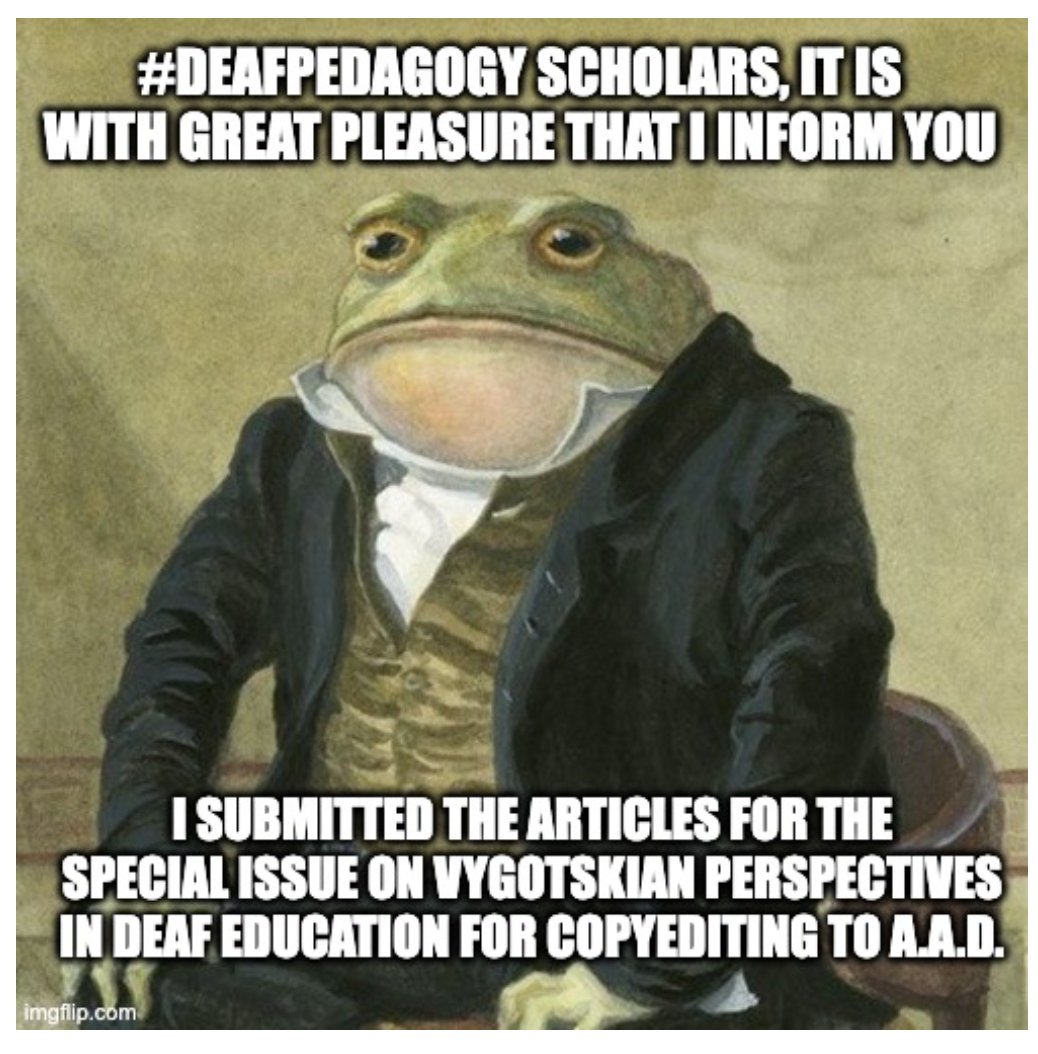 MichaelSkyer's tweet photo. A somewhat frivolous #DeafPedagogy Friday tweet, but one that is close to my heart indeed.

Three years in the making, the major writing and editing phase is at long last complete complete. 

Coming soon to a library and PDF reader near you ... https://t.co/400dlfoltP