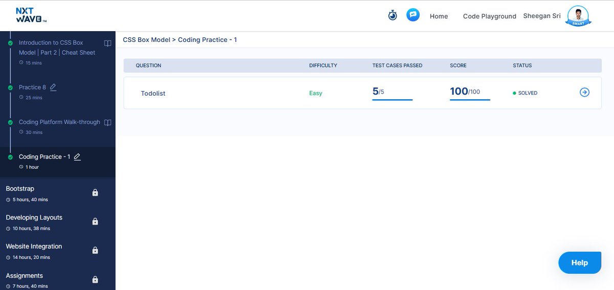 Sheegangm's tweet photo. In @nxtwave_tech , I've completed my first Coding Practice session. #html #css3 #coding #nxtwave #ccbp @rahulattuluri https://t.co/npGYidJPDV