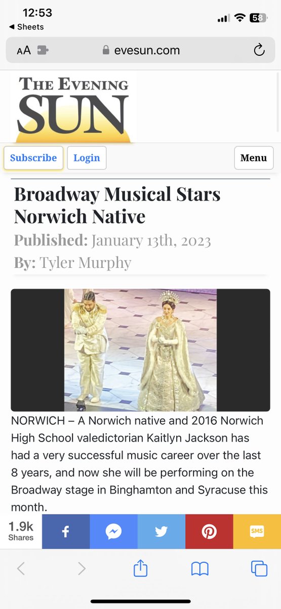 BroadwayInBing's tweet photo. Anastasia is all the buzz in Upstate NY! Check out some of these awesome articles written about the upcoming show, which includes Norwich native Kaitlyn Jackson! See Kaitlyn and the rest of the cast January 30 &amp; 31 at the Forum Theatre @ 7:30PM! https://t.co/jX9jOZ3FiF
