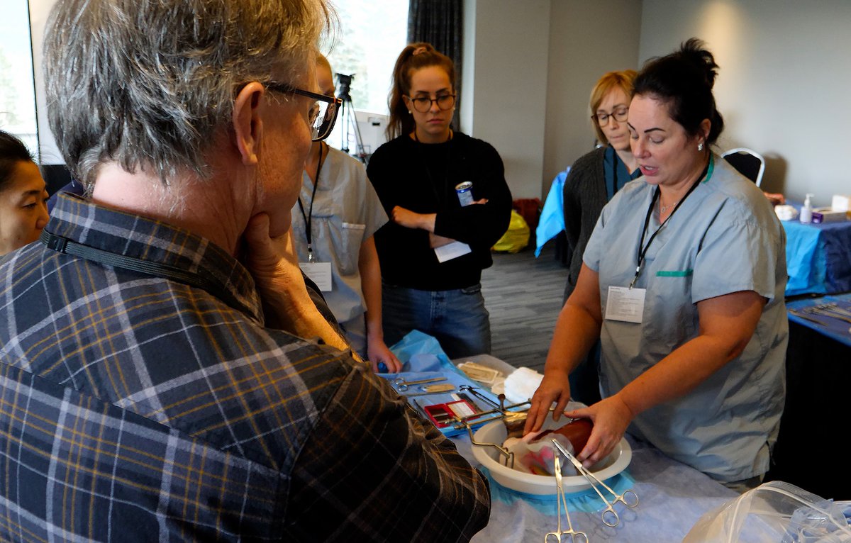AlbertaRhPAP's tweet image. Lots of action this week in @Banff_Town,  including some great demonstrations at the @SRPCanada Rural Surgical Skills Workshops. RhPAP is proud to be a sponsor of the workshops and assist with the cost of number of registrations! #SRPC2023