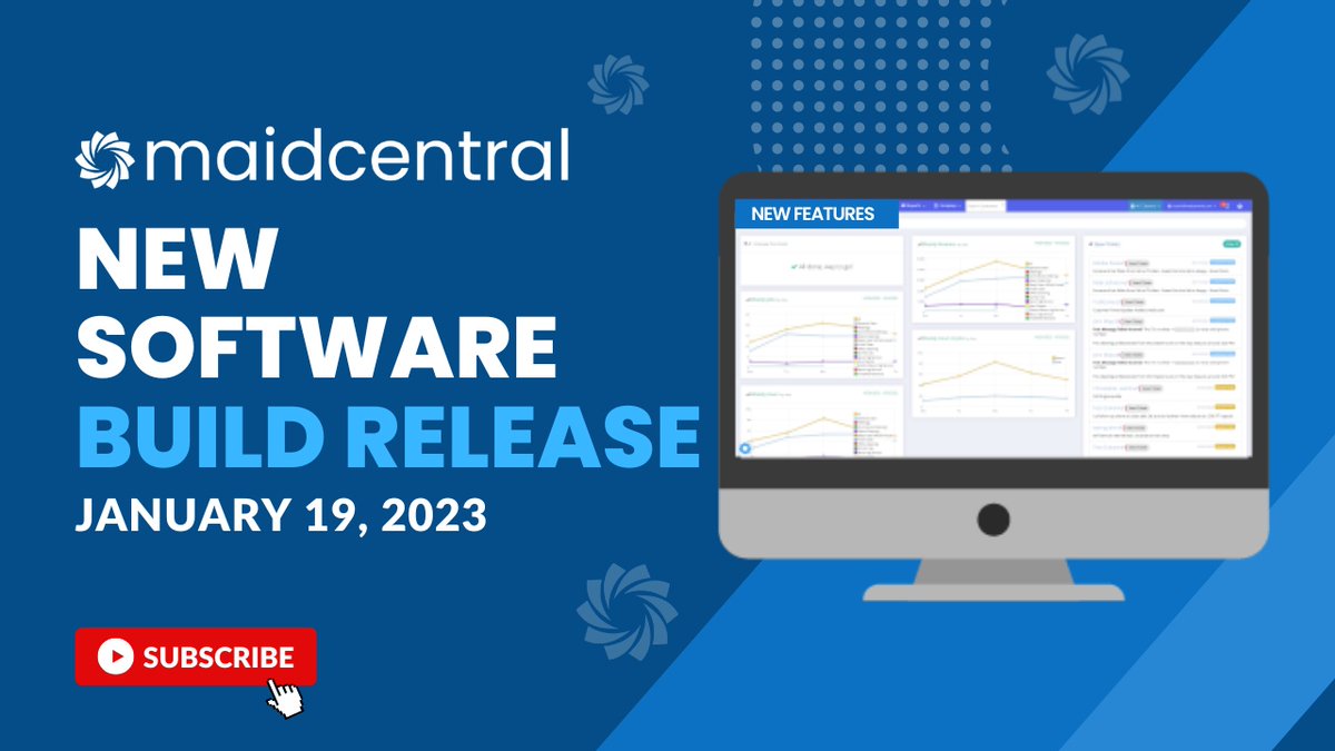 tom_stewart's tweet photo. 📣SOFTWARE UPDATE! Be sure to check out all the new features from our most recent build! This video provides a full explanation of how MaidCentral just keeps getting better! 🚀 https://t.co/tlfGyWwTtt
 #cleaningbusiness #software https://t.co/vSkeKxX4kG