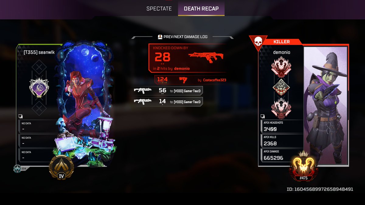 seanwlk's tweet photo. @PlayApex
 nice matchmaking, very enjoyable game you have. Playing with rookies VS Preds and as gold finding preds. Thank god you thought of a "fair" gameplay for everyone. Pubs are even worst than ranked now. GG https://t.co/8FtjzsOAFa