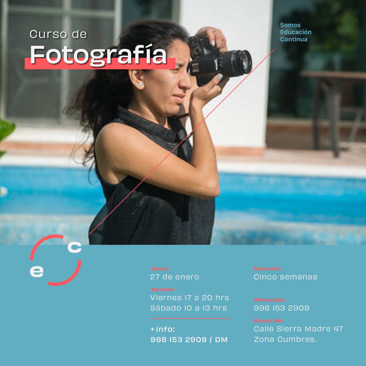 ecreativocancun's tweet photo. INICIA EL AÑO APRENDIENDO DE LOS EXPERTOS
#cursosEc #fotografia #cursodefoto #estudiocreativocancun https://t.co/MMJy5MyAaC