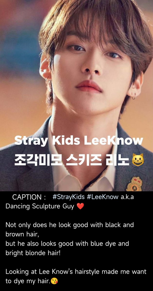 LEEKNOW_INTL's tweet photo. [INFO] Fassker Fashion a South Korean Digital Fashion Magazine Instagram Update with Lee Know 

“#StrayKids #LeeKnow a.k.a Dancing Sculpture Guy”
 
��� :https://t.co/C6G7JqeAlS

Fassker contents are chosen by fashionable people.

#리노 #스트레이리노 @Stray_Kids https://t.co/mC3reUPduW