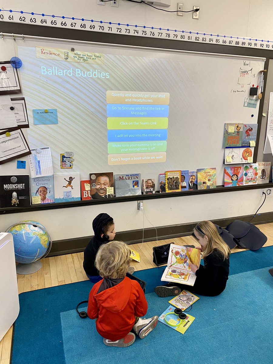 msMecksclass's tweet image. Reading while we wait!  Always happy to see our High School Buddies! 📚💻 #SPSConnects