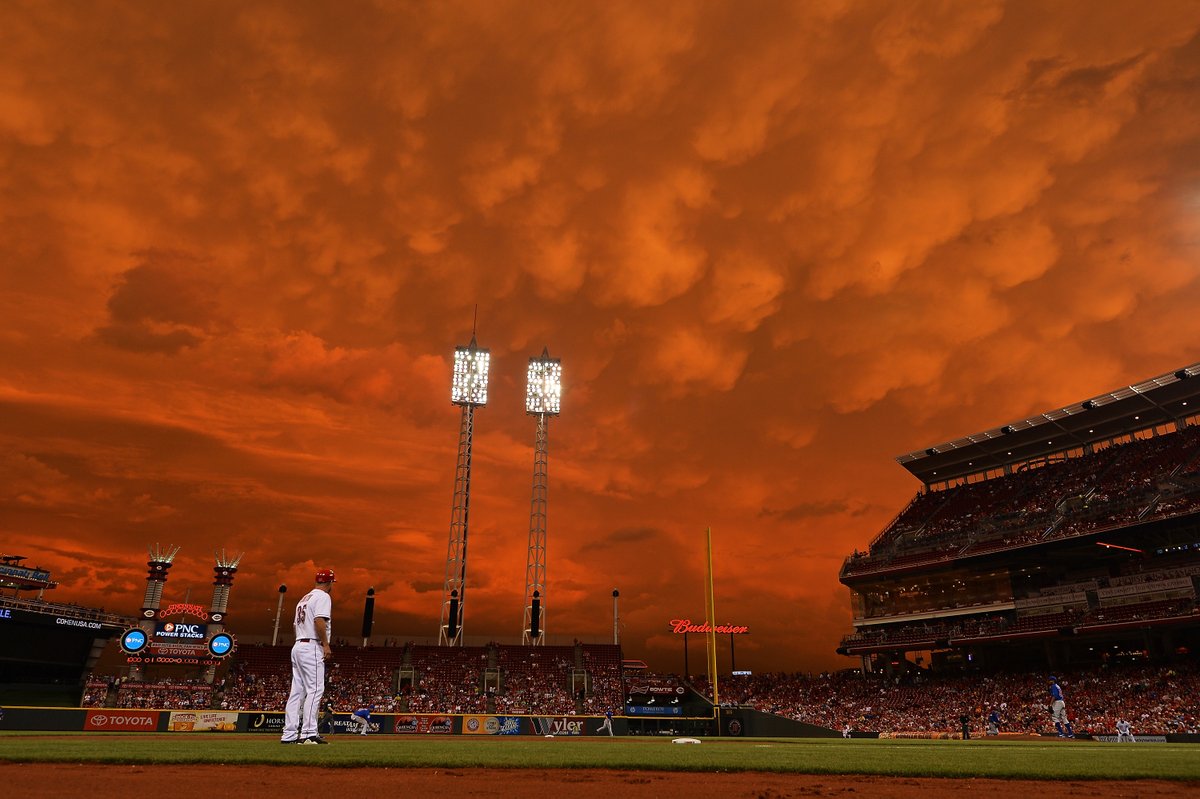 Reds's tweet photo. @MLB maximum #BaseballSky GABP https://t.co/sJ7Jk2TAiW
