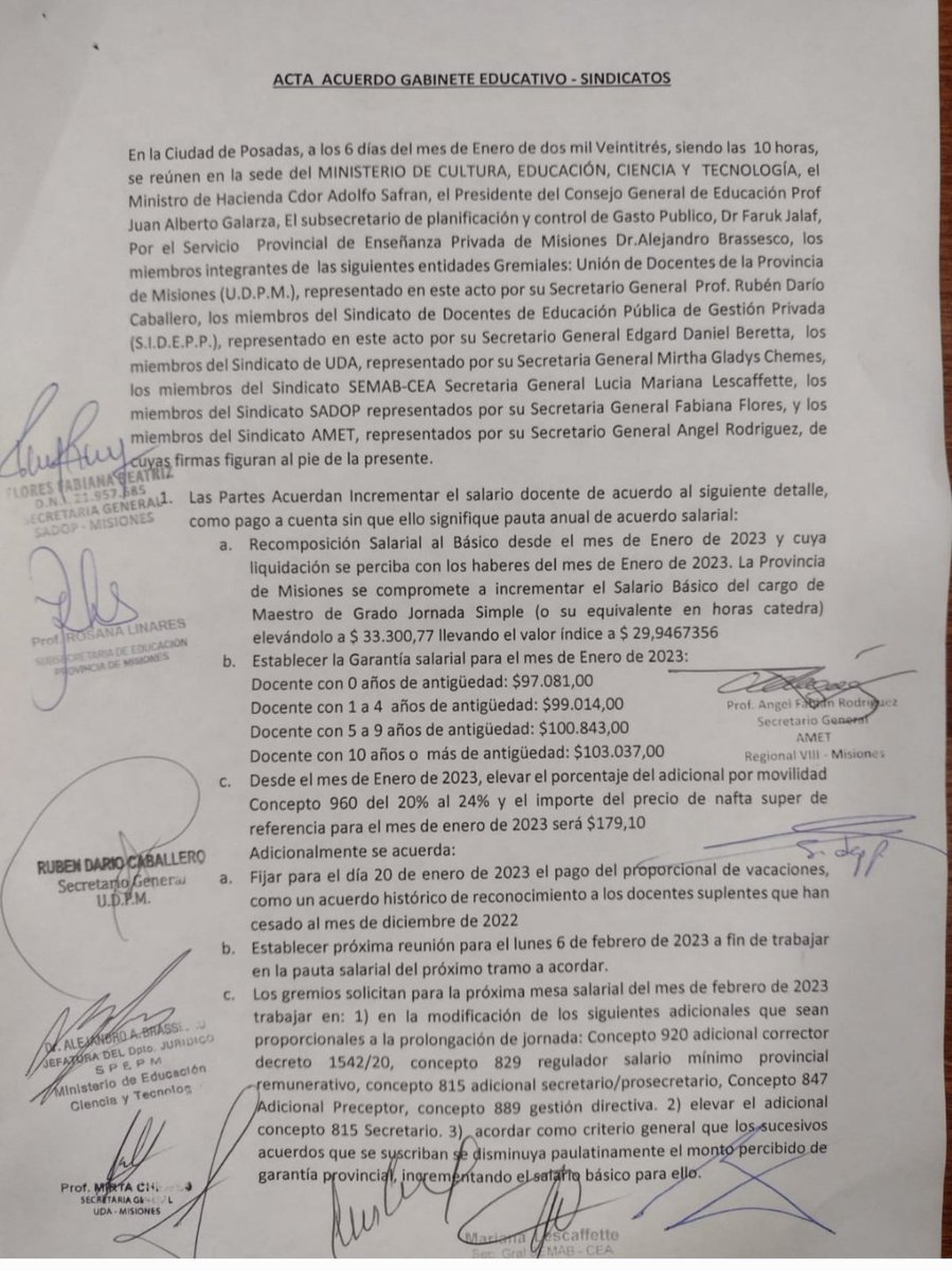 cumplimos! inmensa alegría x colegas que han percibido Proporcional Vacaciones como se estipuló en última Acta Acuerdo además de Fonid Adic. conectividad y suplementarias..a seguir disfrutando del merecido descanso! <a href="/udpm_misiones/">UDPM</a> <a href="/jalbertogalarza/">Juan Alberto Galarza</a> <a href="/cjdechat/">Christian Dechat</a> <a href="/robertoadrian82/">Roberto Adrian</a>