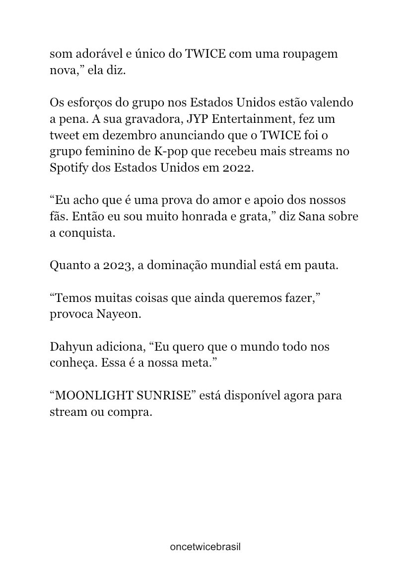 TWICE (NO) Brasil  Zone & Masterpiece on X: 🇧🇷 - Tradução completa da  letra de 'MORE & MORE'. *Não retire os créditos! @JYPETWICE   / X