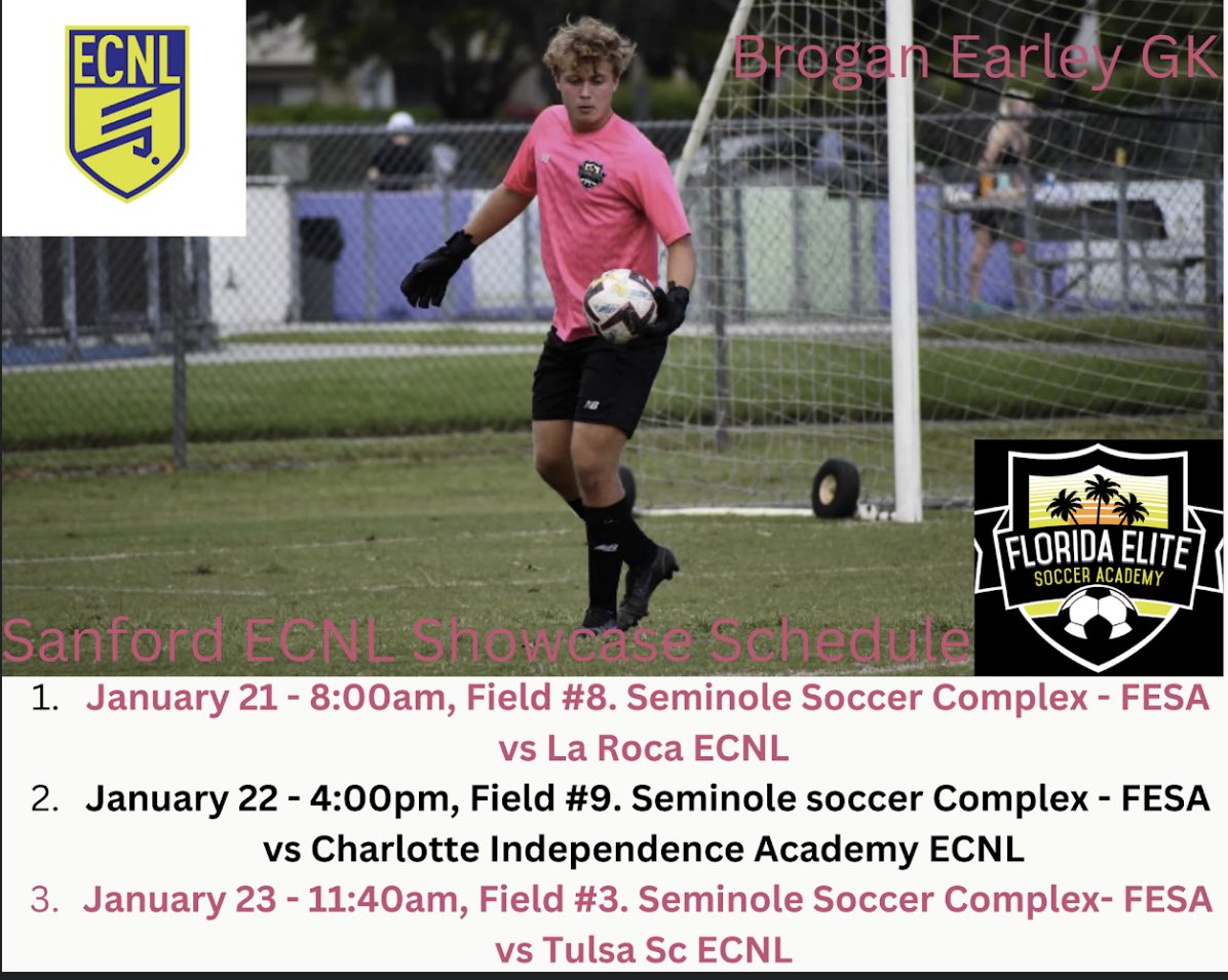 So excited for the showcase this upcoming weekend. #ECNLFL #collegeshowcase #goalkeeper