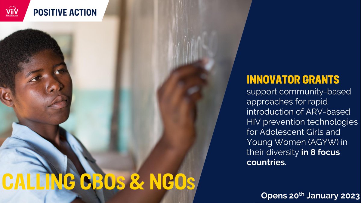 ViiVHC's tweet image. Is your organisation working towards the rapid introduction of ARV-based HIV prevention technologies?

You may be eligible to apply for our Positive Action Innovator Grants! Applications are now open.

To find out more, click here: ms.spr.ly/6009exwDJ

#PositiveAction
