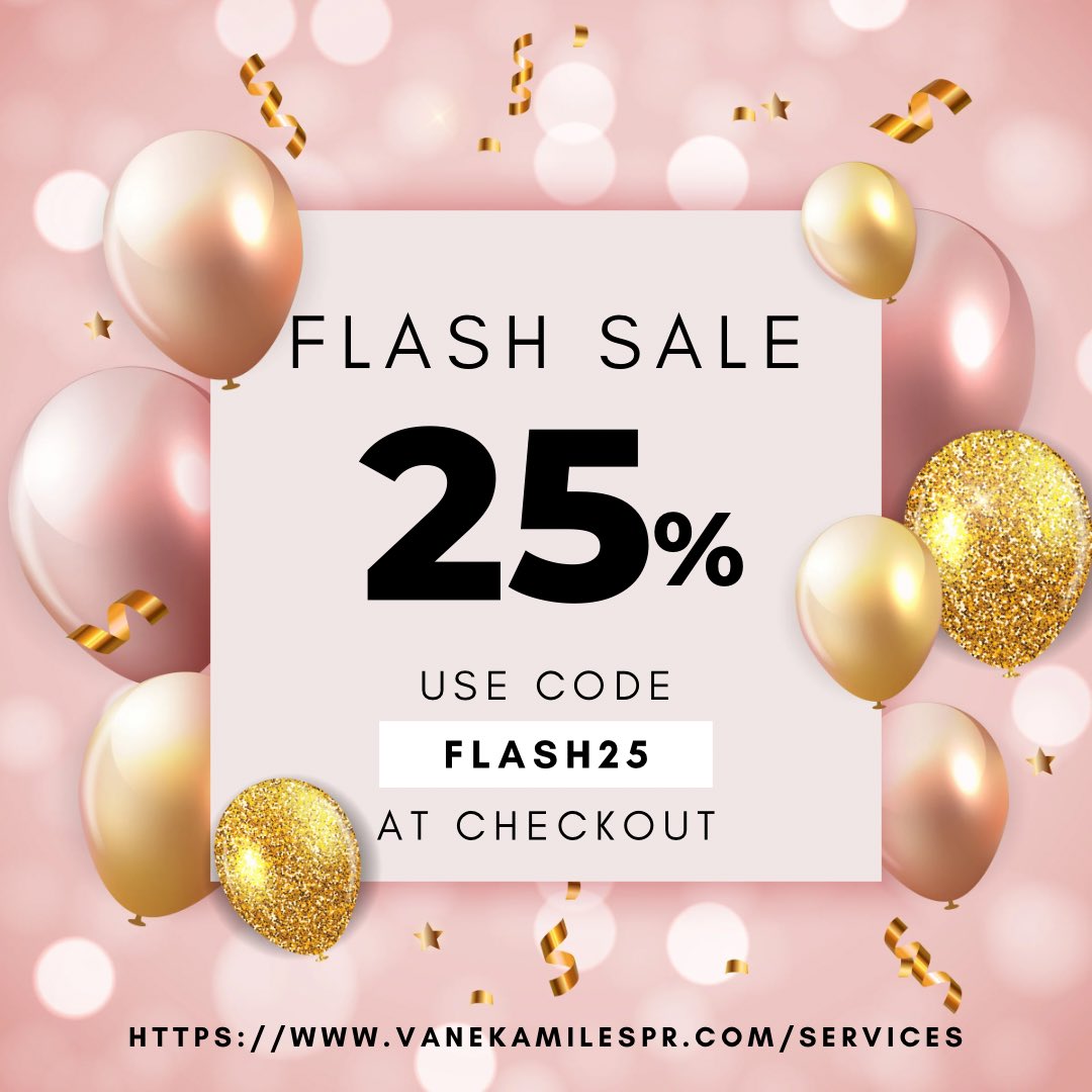 VanekaRich's tweet image. ⚡️🚨FLASH SALE🚨⚡️
Save 25% off any social media book promotion campaign at checkout when you use the code FLASH25.

SHOP &amp;amp; SAVE NOW⬇️
vanekamilespr.com/services

HURRY, SALE ENDS AT 11:59PM EST TOMORROW, 1/21/23!!!

#VanekaMilesPR #blackauthorsoftwitter #urbanfiction #blackromance