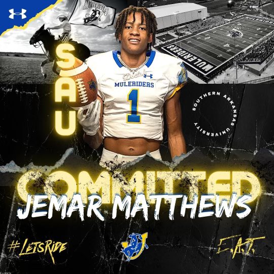 I am proudly to say that I am 100% Committed to the Southern Arkansas Muleriders. <a href="/SAUFootball/">Mulerider Football</a> <a href="/CoachBradSmiley/">Brad Smiley</a> @Coachmike_3
