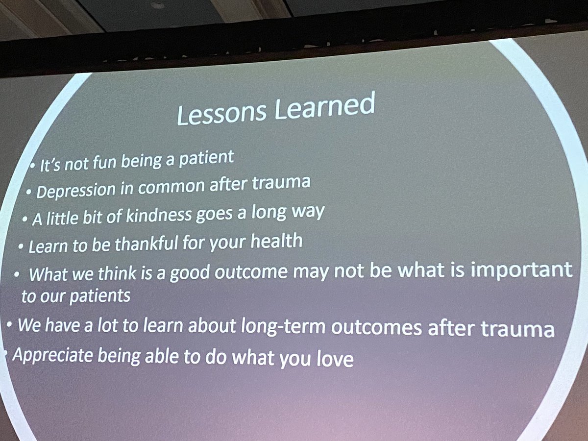 elliotthaut's tweet image. Scott Frame Lecture by Rosemary Kozar at #EAST2023. Perfect choice by President @SteinSister. Beautifully dovetailed into the theme of #PCOR #PatientCenteredCare