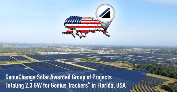gamechangesolar's tweet photo. GameChange Solar Awarded Group of Projects Totaling 2.3 GW for Genius Trackers™ in Florida, USA - https://t.co/YsG65g12pm https://t.co/P5M0gdPf5t